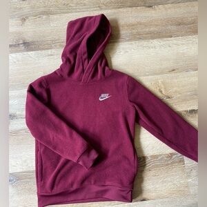 Boys size 7 marrón fleece hoodie